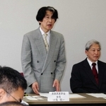避難所船構想を説明する兵庫県医師会の川島龍一会長＝神戸市灘区岩屋中町４
