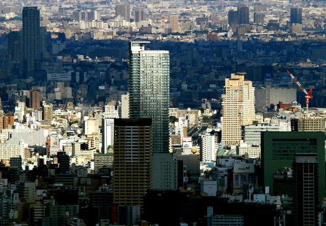 増え続けるタワーマンション。災害時の弱点を補う共助の仕組みづくりが急がれる＝神戸市長田区の高取山上から（撮影・岡本好太郎）