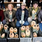 パナソニック社員らが作った竹灯籠＝ユニトピアささやま