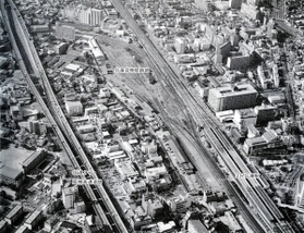 キャナルタウン建設前のＪＲ兵庫駅付近（神戸市住宅局編『キャナルタウン兵庫』から）