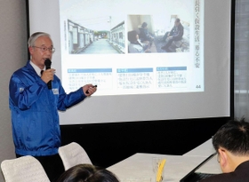 災害ボランティア助成制度の拡大を呼び掛けた高橋守雄所長＝東京都千代田区永田町１