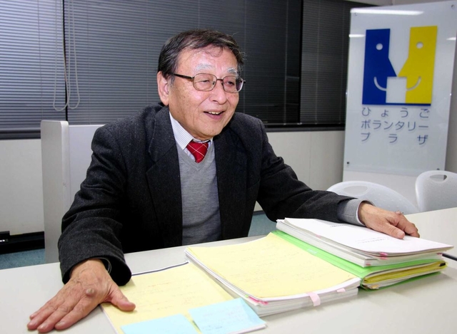 被災者復興支援会議１期の座長を務めた小西康生さん。「活動する会議」を掲げ、被災者の声をすくい続けた＝神戸市中央区東川崎町１、兵庫県ボランティア協会