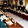 被災地・神戸で開催された政府の阪神・淡路復興委員会第３回会合＝１９９５年２月２８日、神戸市中央区下山手通４、兵庫県公館
