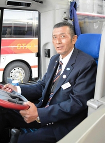 ドライバーとして乗車していた安井義政さん＝京都府長岡京市、帝産観光バス京都支店