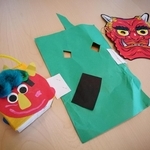 スーパーで選んだ最も恐ろしい形相のお面