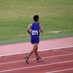 8月に尼崎市であった記録会で1500ｍ走る息子