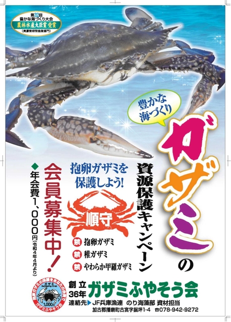 ガザミふやそう会の会員募集チラシ