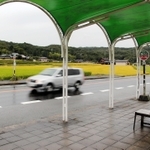 拳銃が入ったかばんが見つかった現場付近＝１６日午後、神戸市北区山田町東下